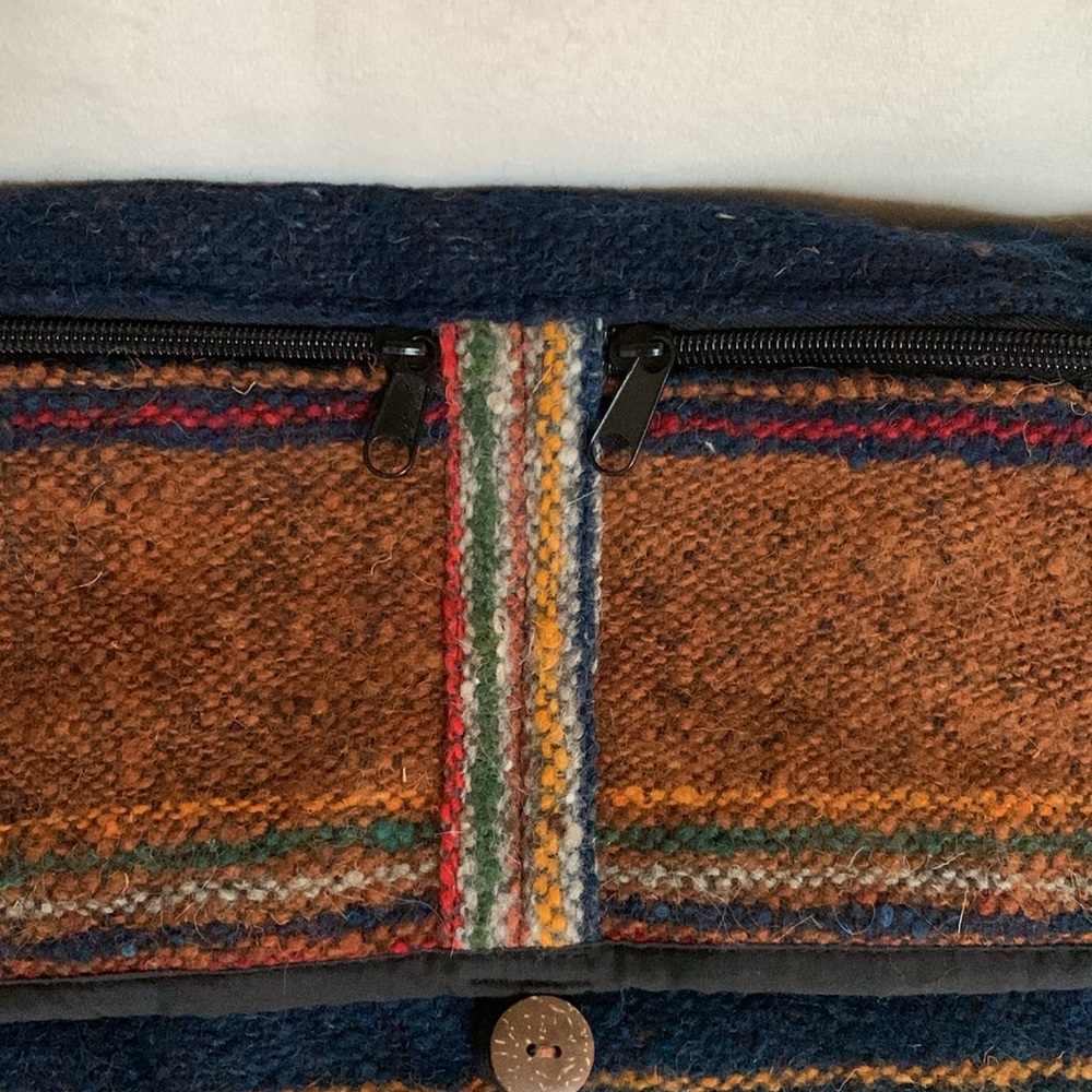 UNIQUE BATIK 100% WOOL HANDMADE IN GUATEMALA MESSENGER CROSSBODY BAG ADJ… - Picture 5 of 16